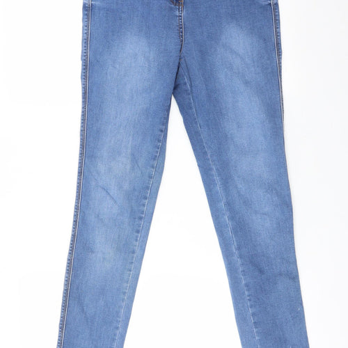 Very Womens Blue  Cotton Skinny Jeans Size 10 L28 in Regular