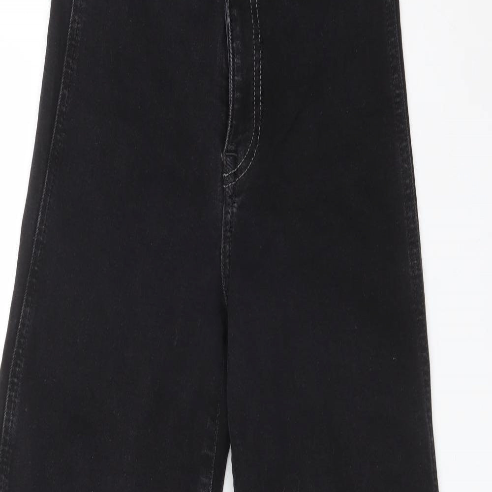 H&M Womens Black  Cotton  Jeans Size 6 L26 in Regular