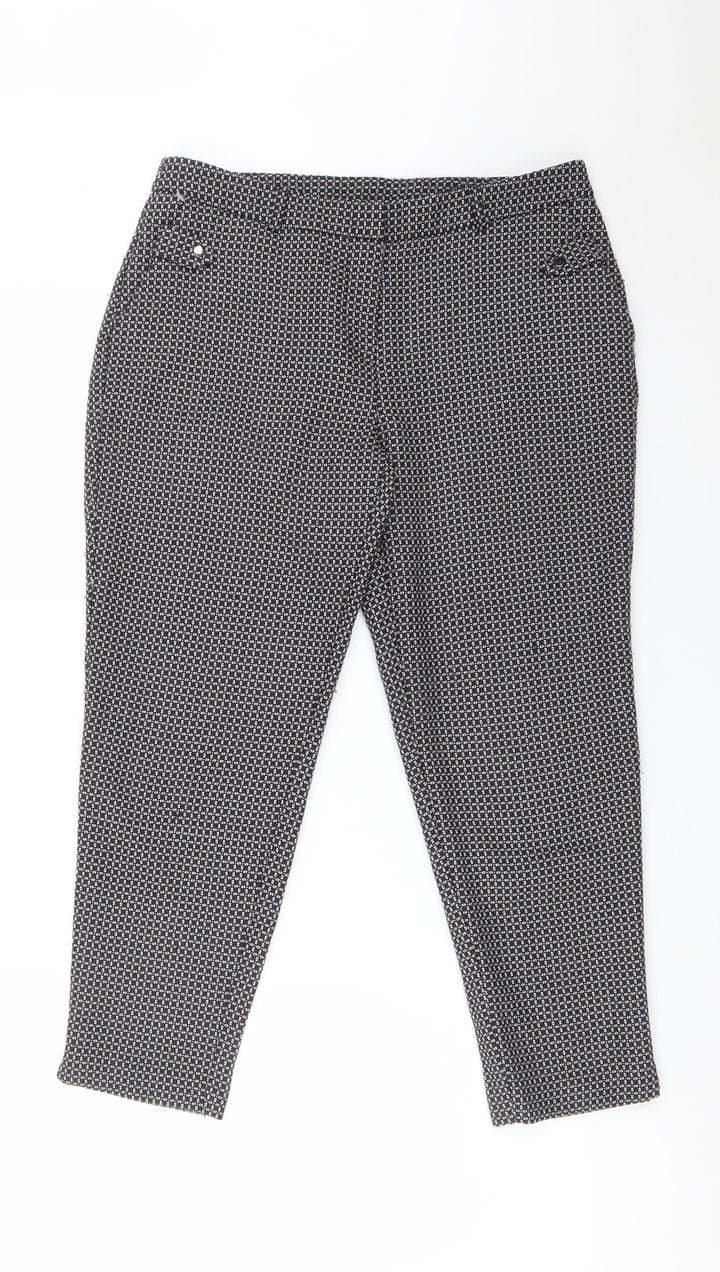 Dorothy Perkins Womens Multicoloured Check Polyester Dress Pants Trousers Size 10 L23 in Regular