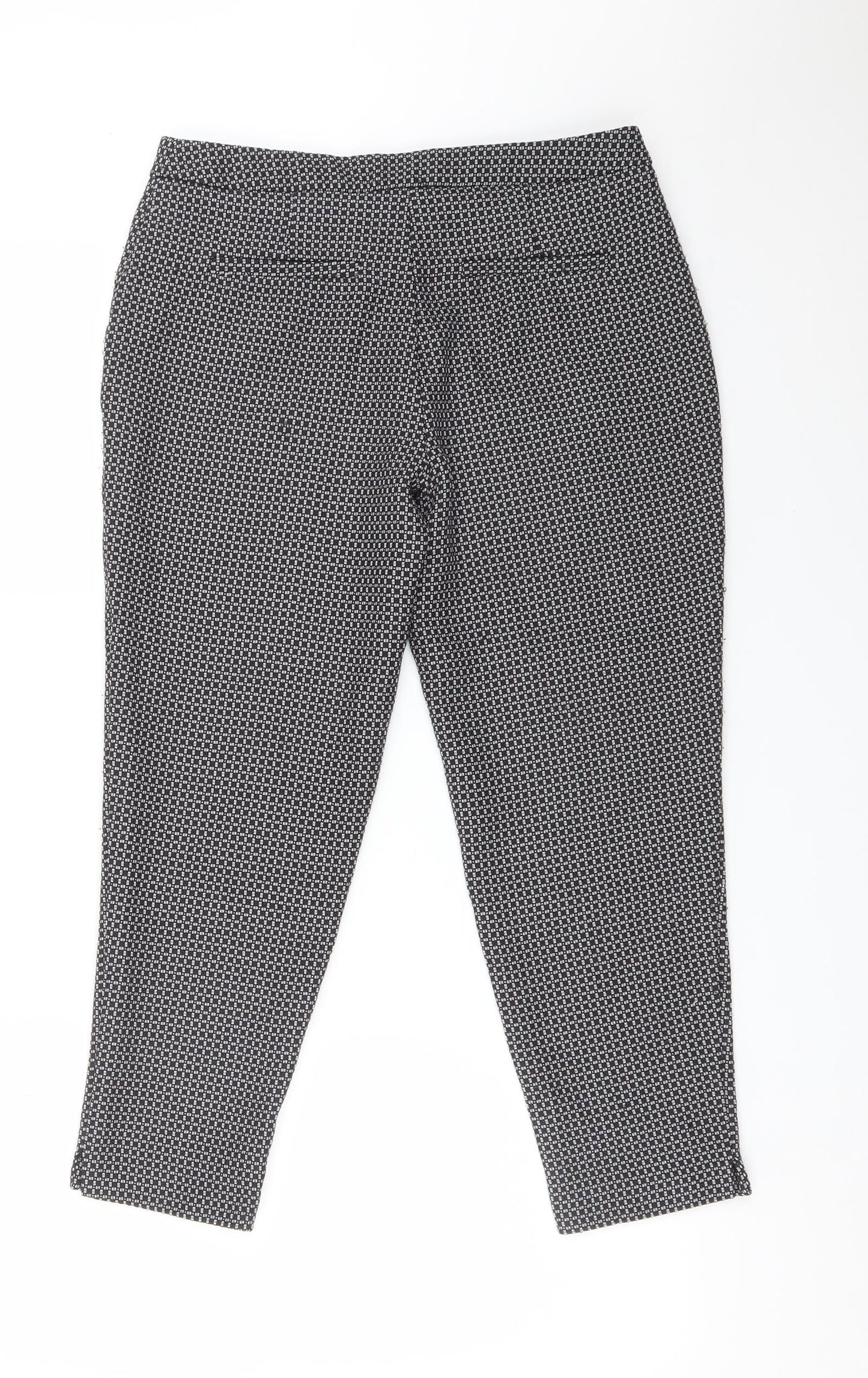 Dorothy Perkins Womens Multicoloured Check Polyester Dress Pants Trousers Size 10 L23 in Regular
