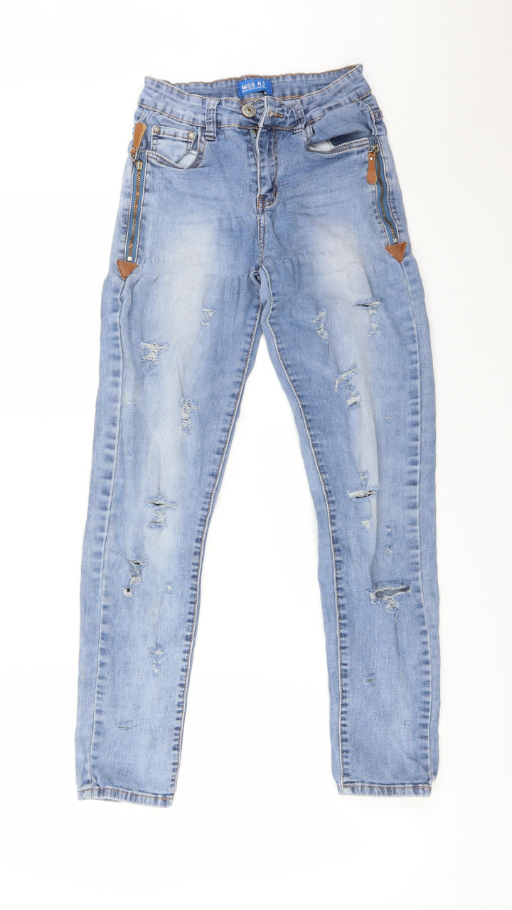 MISS RJ Womens Blue  Cotton Skinny Jeans Size 10 L28 in Regular