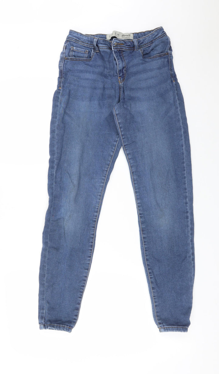 DENIM CO Womens Blue Cotton Skinny Jeans Size 12 L29 in Regular