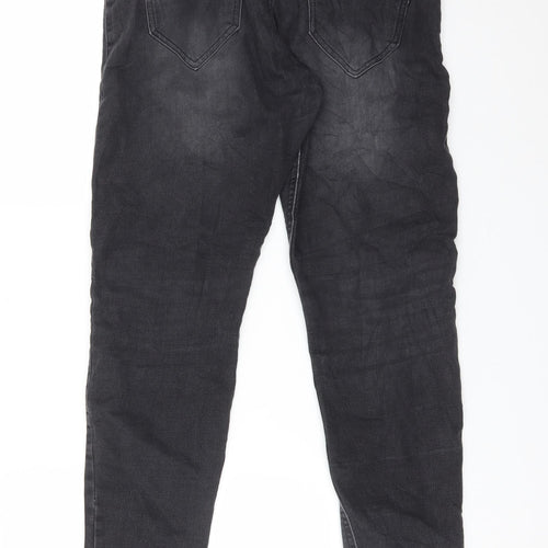 ESMARA Womens Black Striped Cotton  Jeans Size 16 L28 in Regular