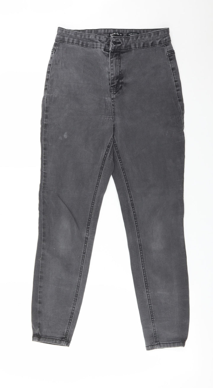 TU Womens Grey Cotton Skinny Jeans Size 10 L25 in Regular