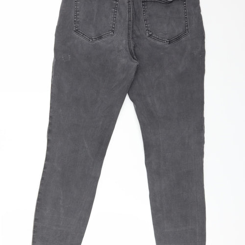 TU Womens Grey  Cotton Skinny Jeans Size 10 L25 in Regular