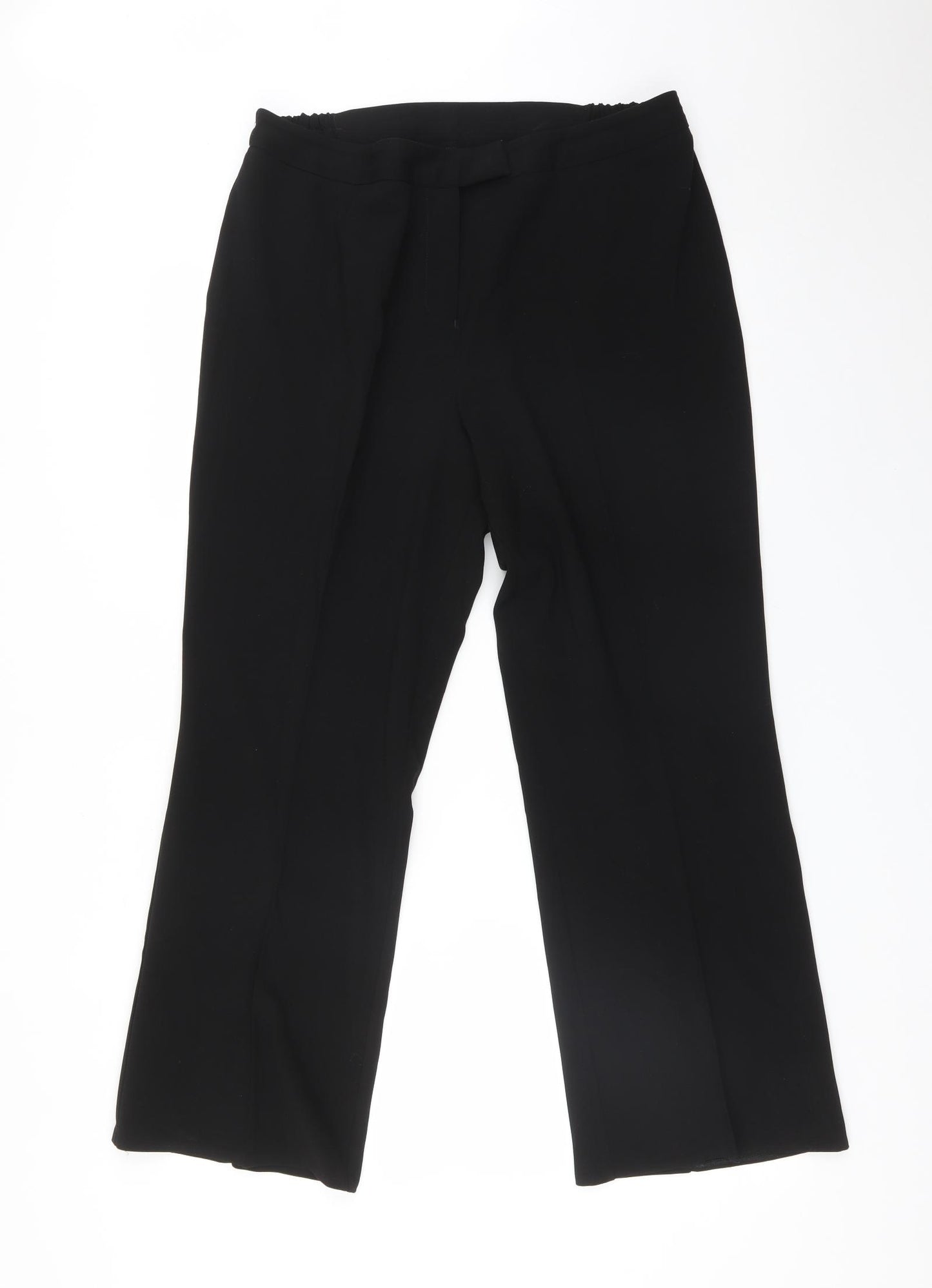Agenda Womens Black  Polyester Dress Pants Trousers Size 16 L28 in Regular
