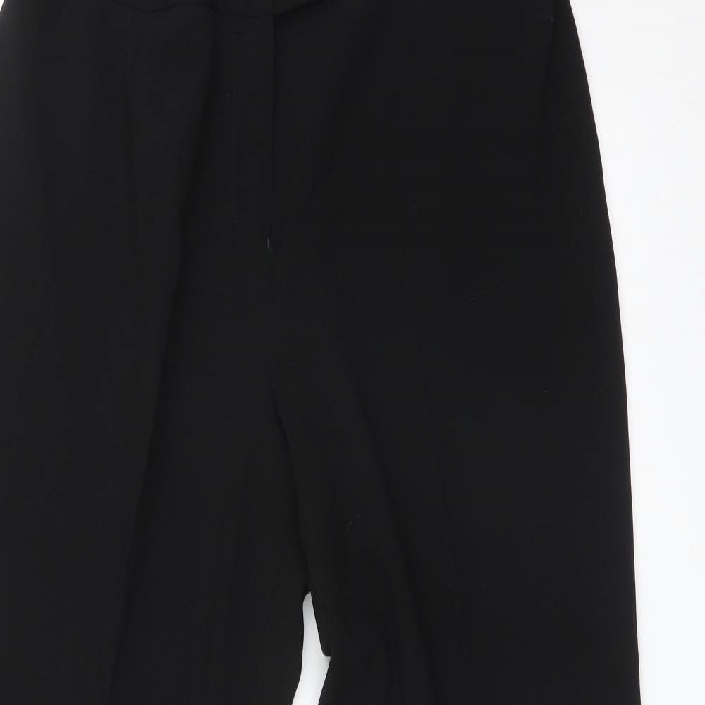 Agenda Womens Black  Polyester Dress Pants Trousers Size 16 L28 in Regular