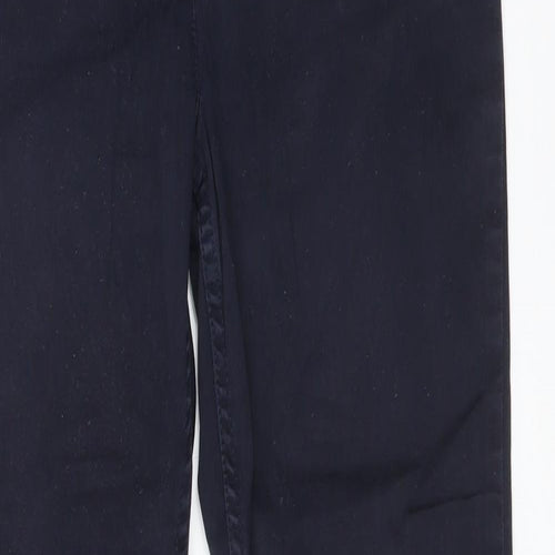 M&S Womens Blue  Cotton Straight Jeans Size 8 L30 in Regular