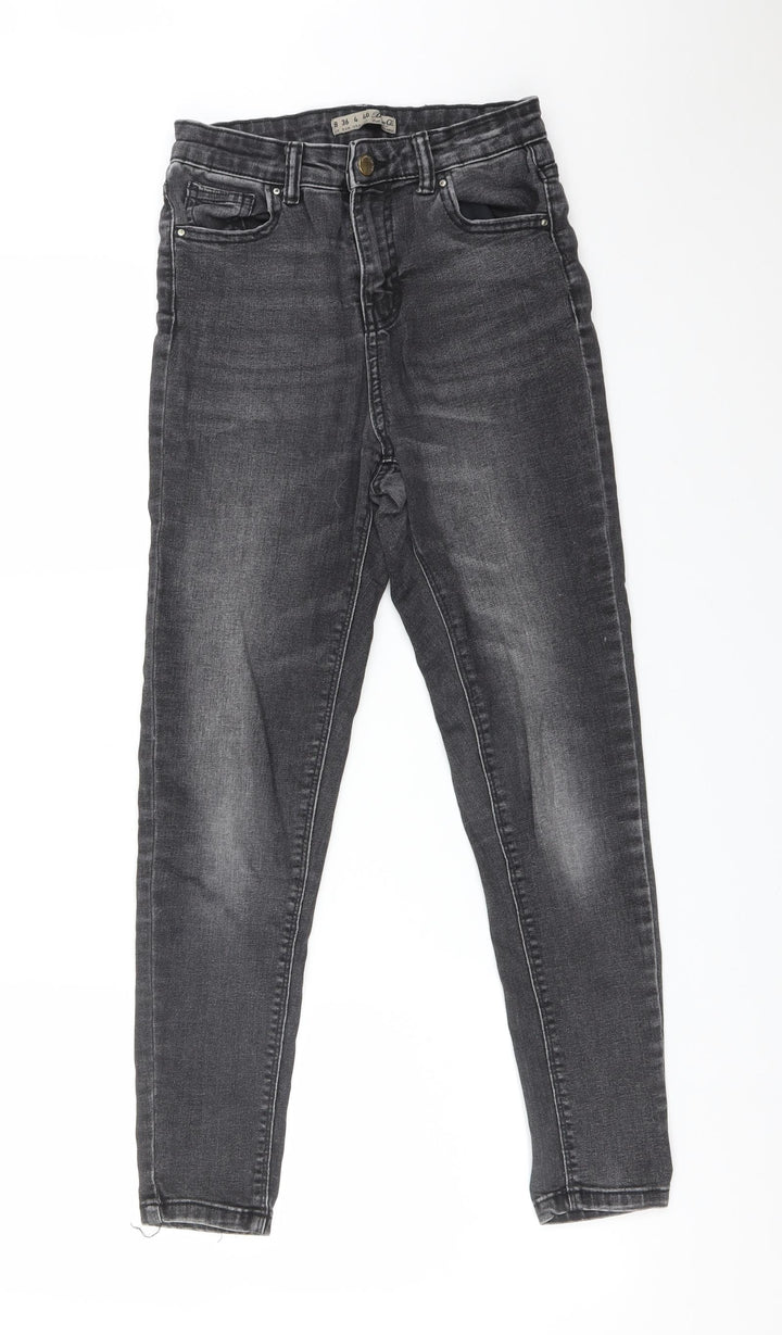 DENIM CO Womens Black Cotton Skinny Jeans Size 8 L25 in Regular