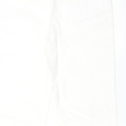 Fashion Union Womens White  Cotton Straight Jeans Size 8 L25 in Regular