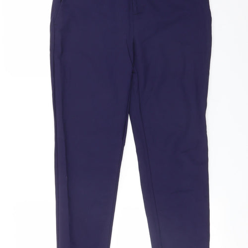 TU Womens Blue  Cotton Dress Pants Trousers Size 10 L25 in Regular