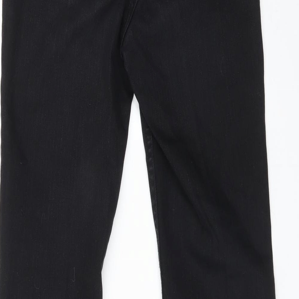 Miss Selfridge Womens Black  Cotton Straight Jeans Size 10 L31 in Regular