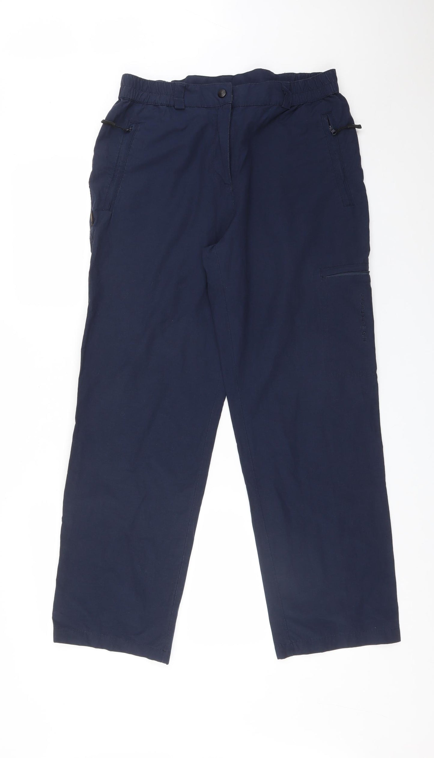 HS OUTERWEAR Womens Blue  Polyester Cargo Trousers Size 22 L29 in Regular