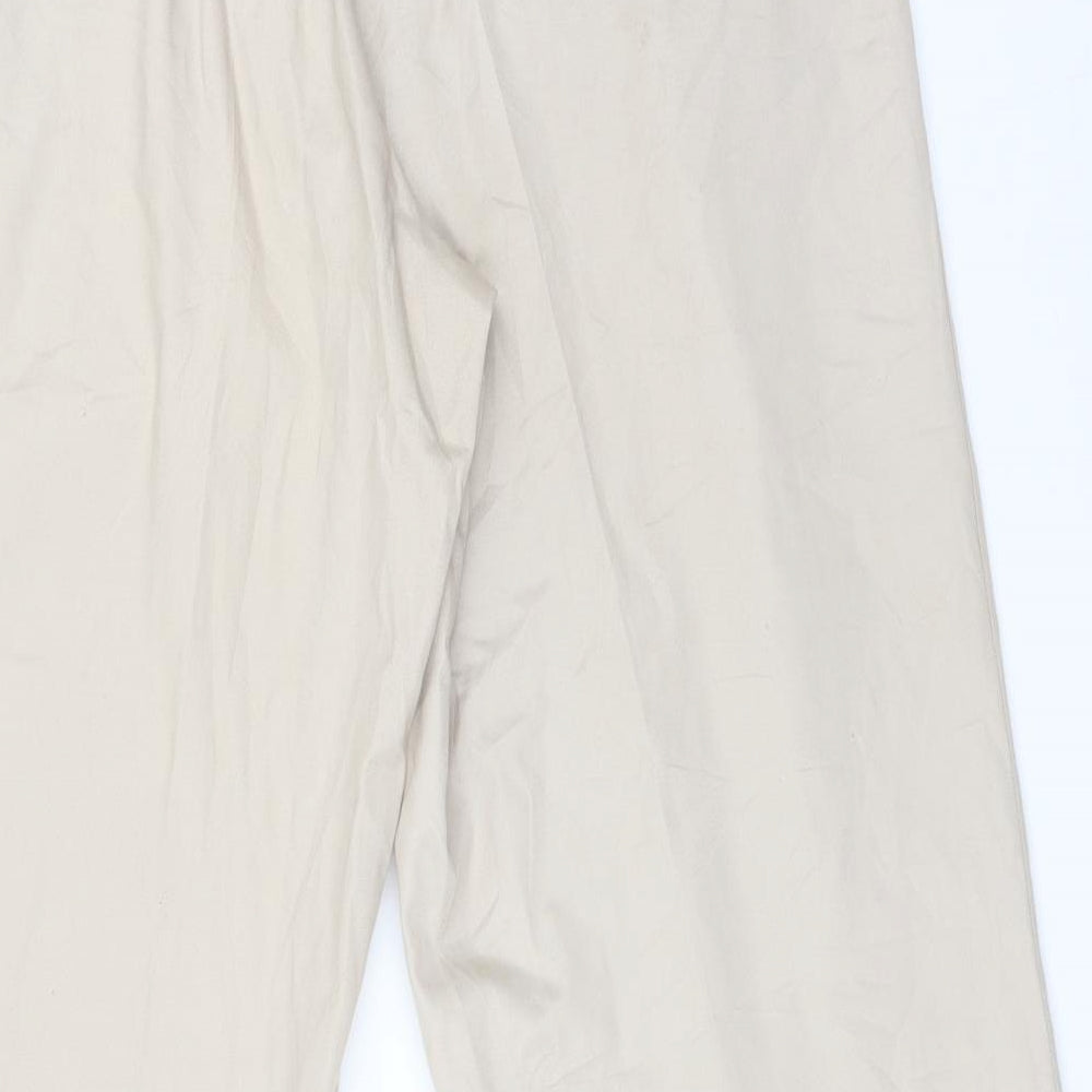 MDNTI Womens Beige  Cotton Chino Trousers Size 32 L32 in Regular