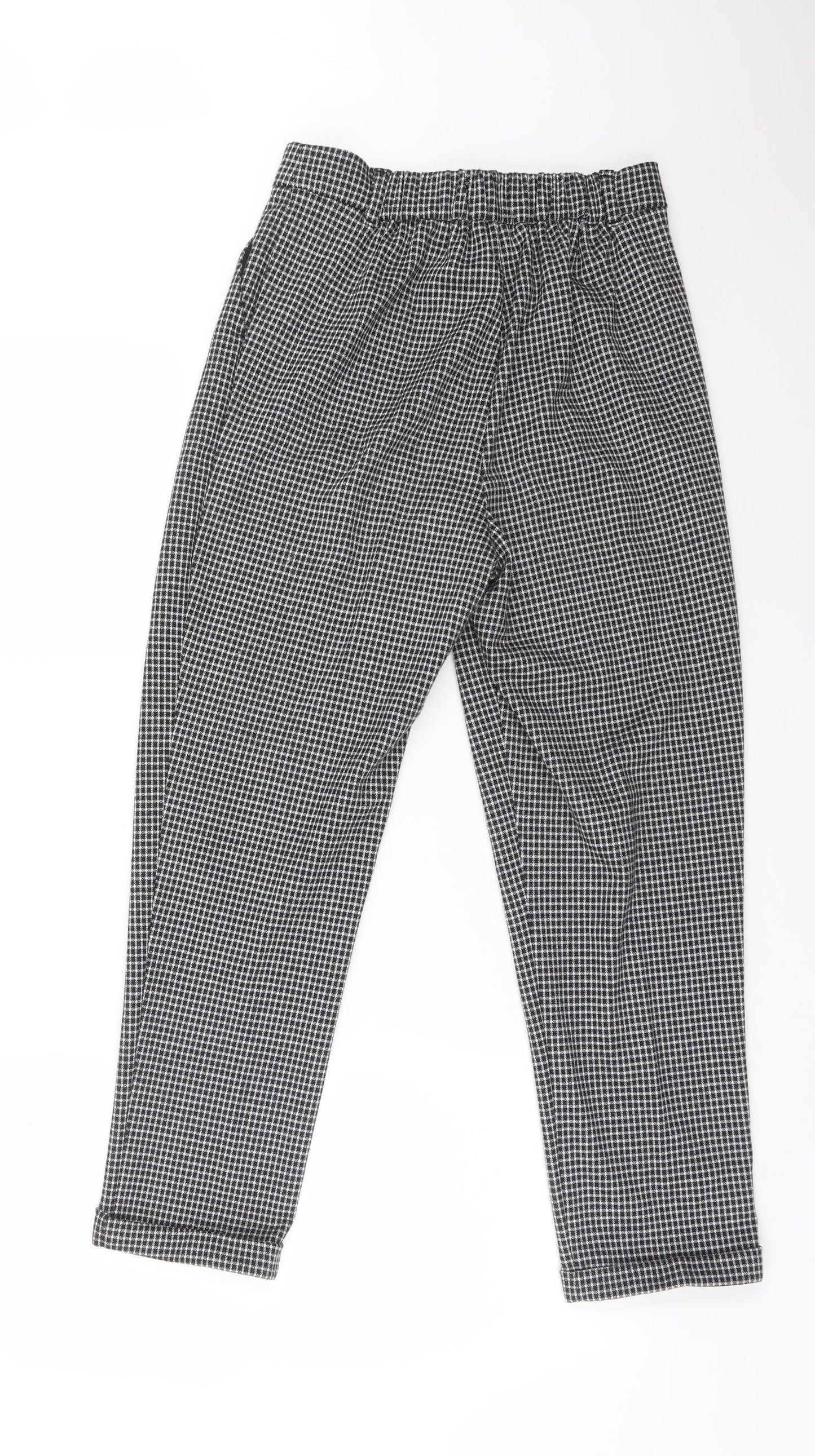 New Look Womens Multicoloured Check Viscose Carrot Trousers Size 8 L26 in Regular