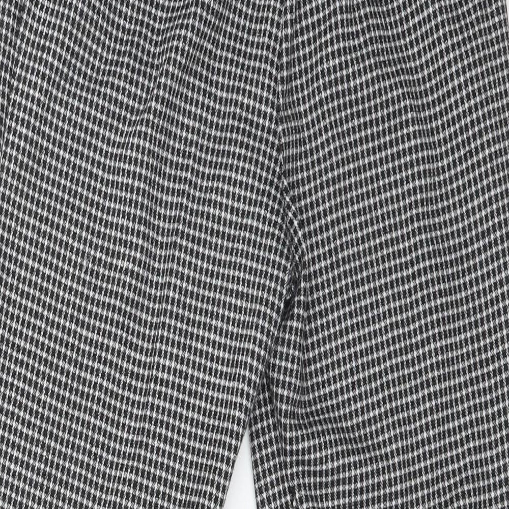 New Look Womens Multicoloured Check Viscose Carrot Trousers Size 8 L26 in Regular