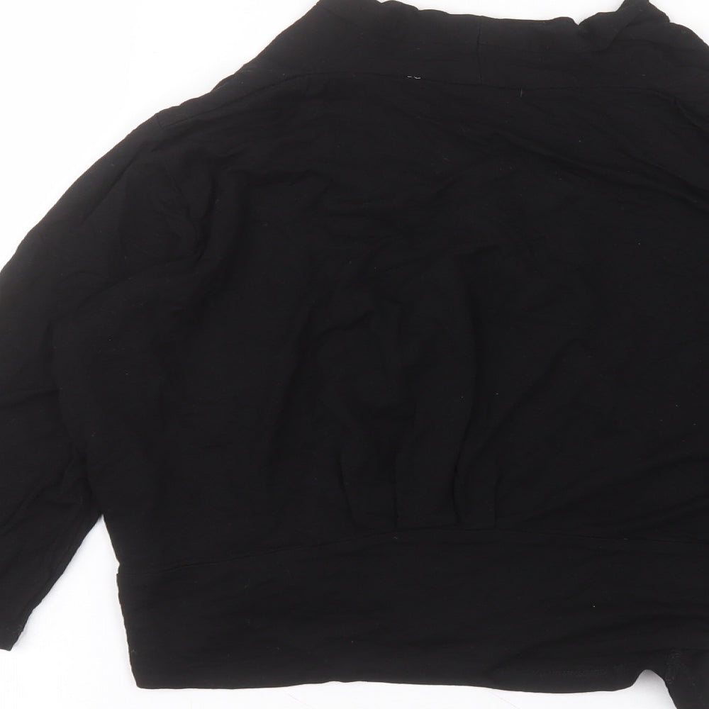 Debinhams Womens Black V-Neck  Viscose Cardigan Jumper Size 16