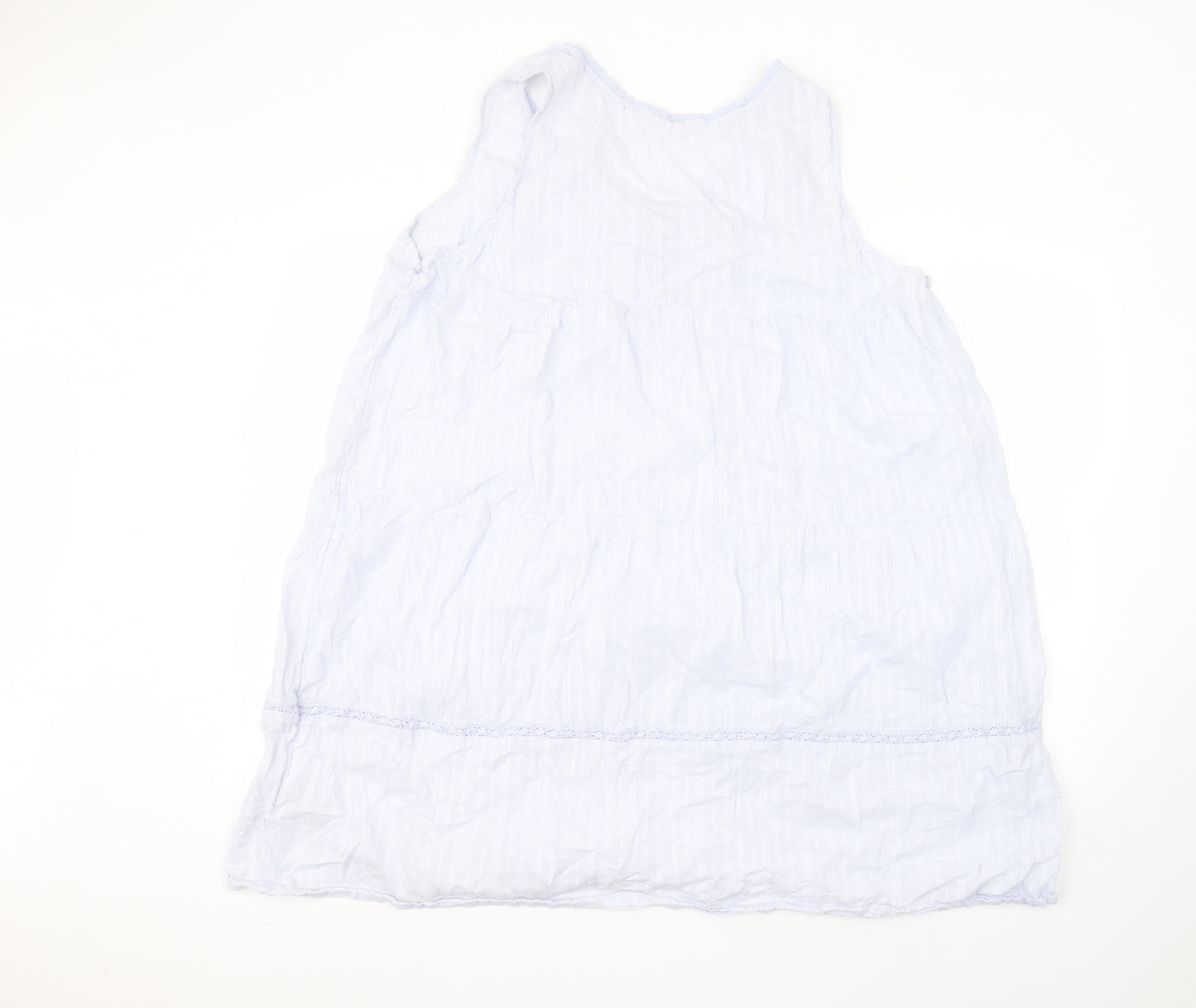 Marks and Spencer Womens Blue  Cotton A-Line  Size 22  Round Neck