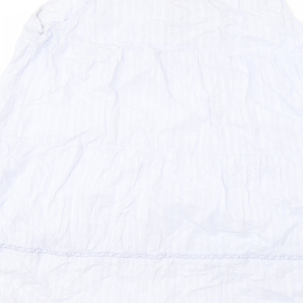 Marks and Spencer Womens Blue  Cotton A-Line  Size 22  Round Neck