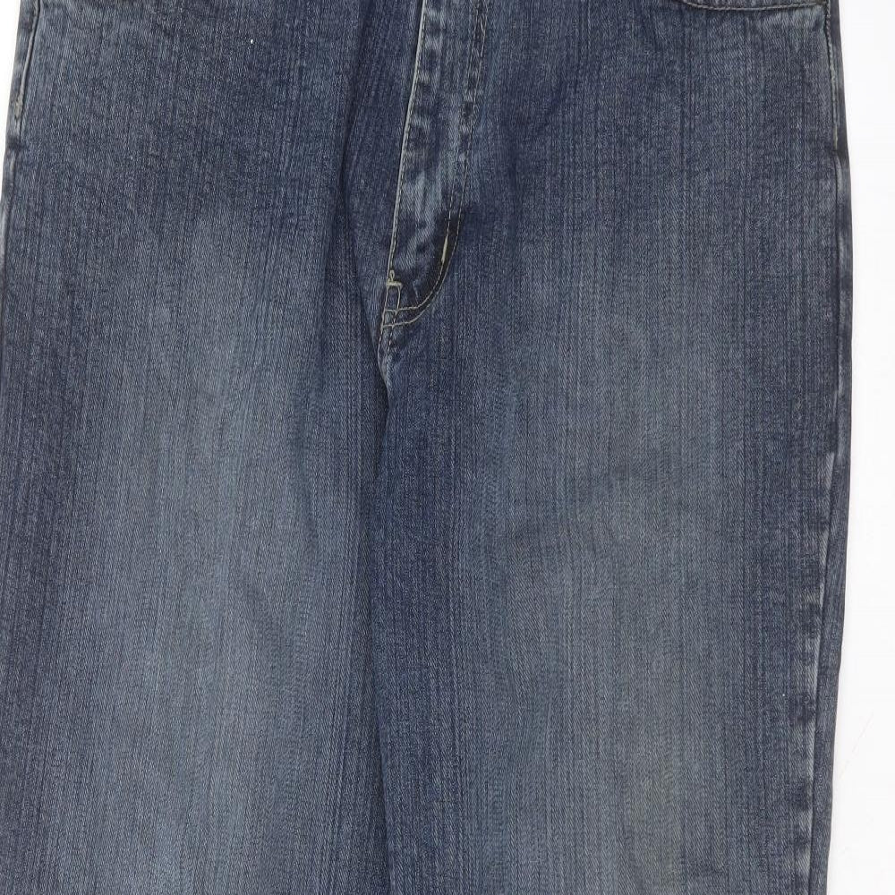 jeans&co Mens Blue  Cotton Straight Jeans Size 38 in L30 in Regular
