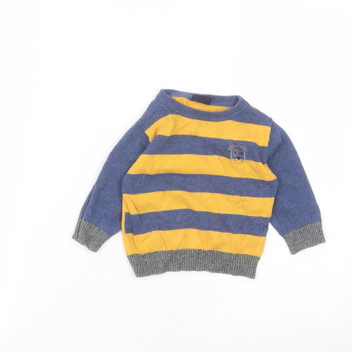 NEXT Baby Yellow  Cotton Pullover Jumper Size 6-9 Months