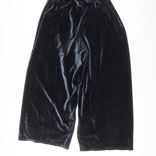 Yappa Womens Blue  Polyester Trousers  Size 8 L21 in Regular