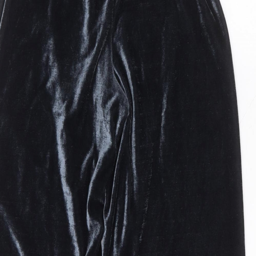 Yappa Womens Blue  Polyester Trousers  Size 8 L21 in Regular