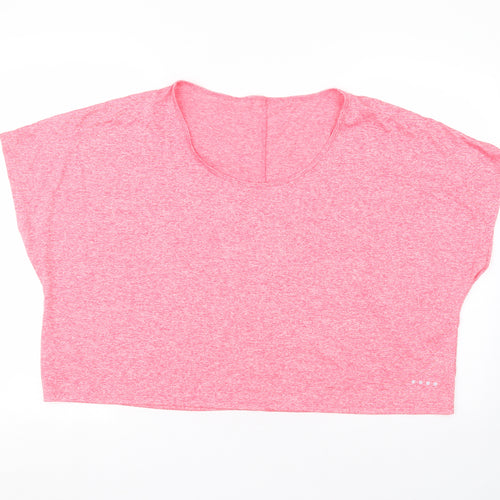 Matalan Womens Pink  Polyester Basic T-Shirt Size XL Round Neck