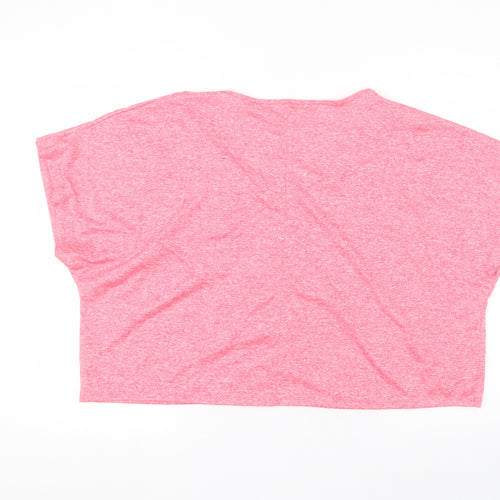 Matalan Womens Pink  Polyester Basic T-Shirt Size XL Round Neck