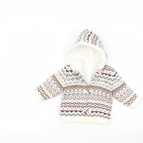 Nutmeg Baby White   Jacket Coatigan Size 6-9 Months