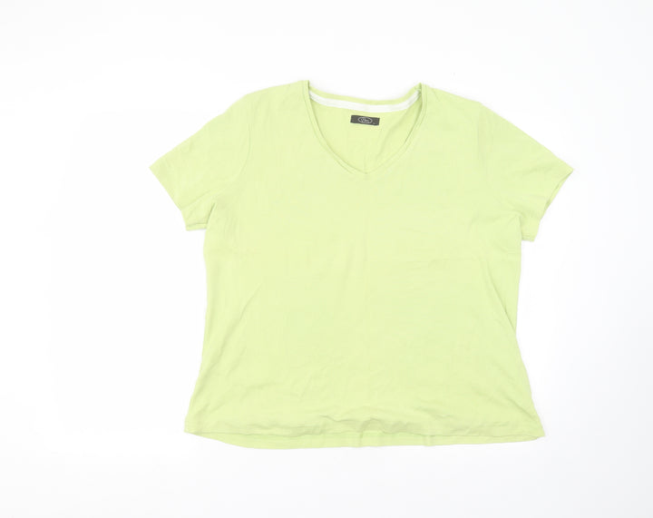 BM Mens Green Cotton T-Shirt Size L Round Neck