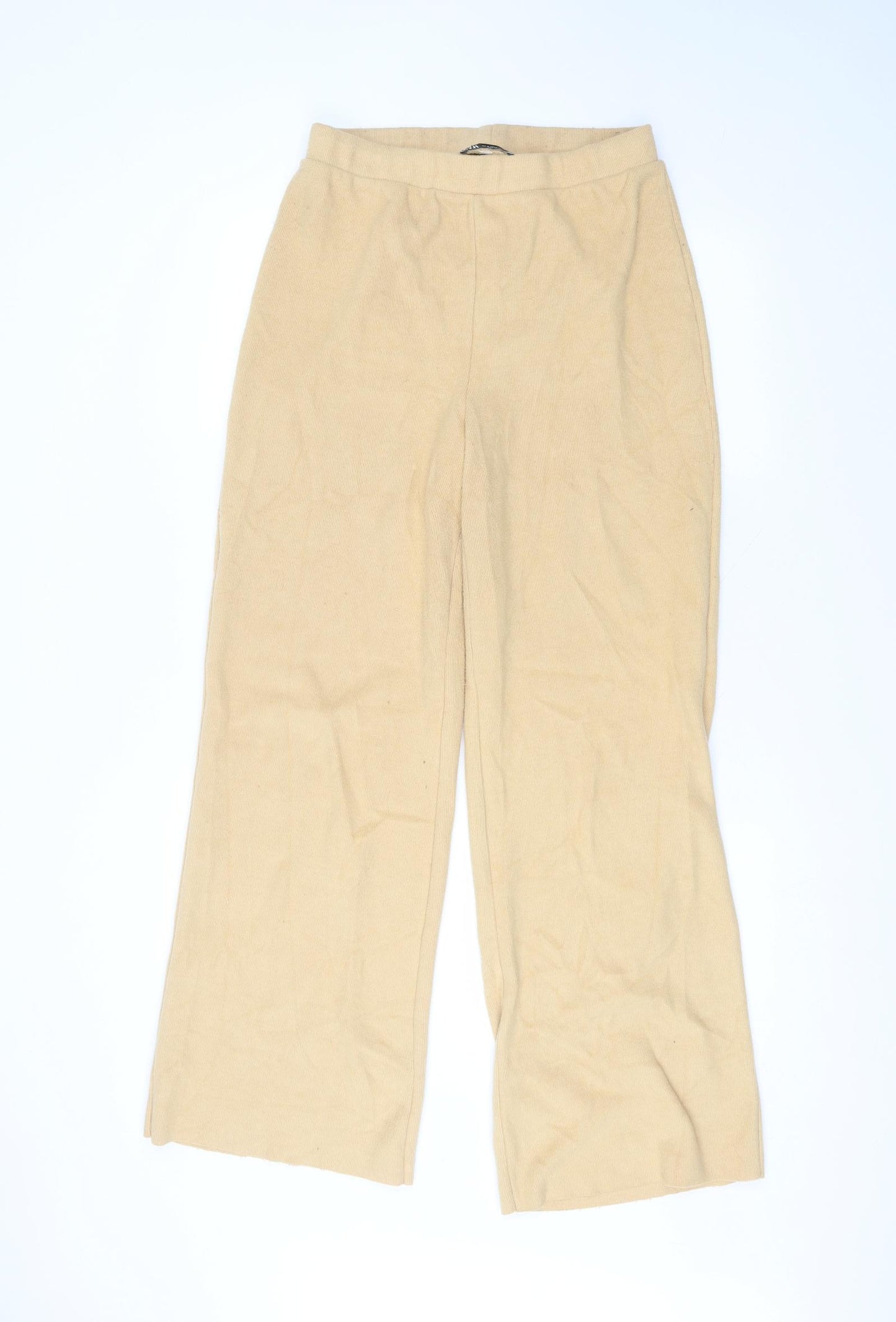 Zara Womens Brown  Polyester Trousers  Size M L27 in Regular