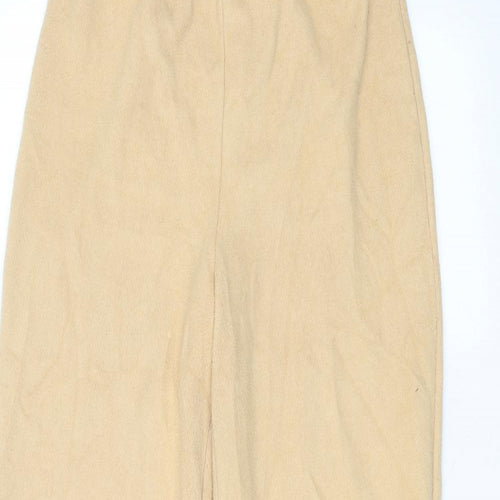 Zara Womens Brown  Polyester Trousers  Size M L27 in Regular