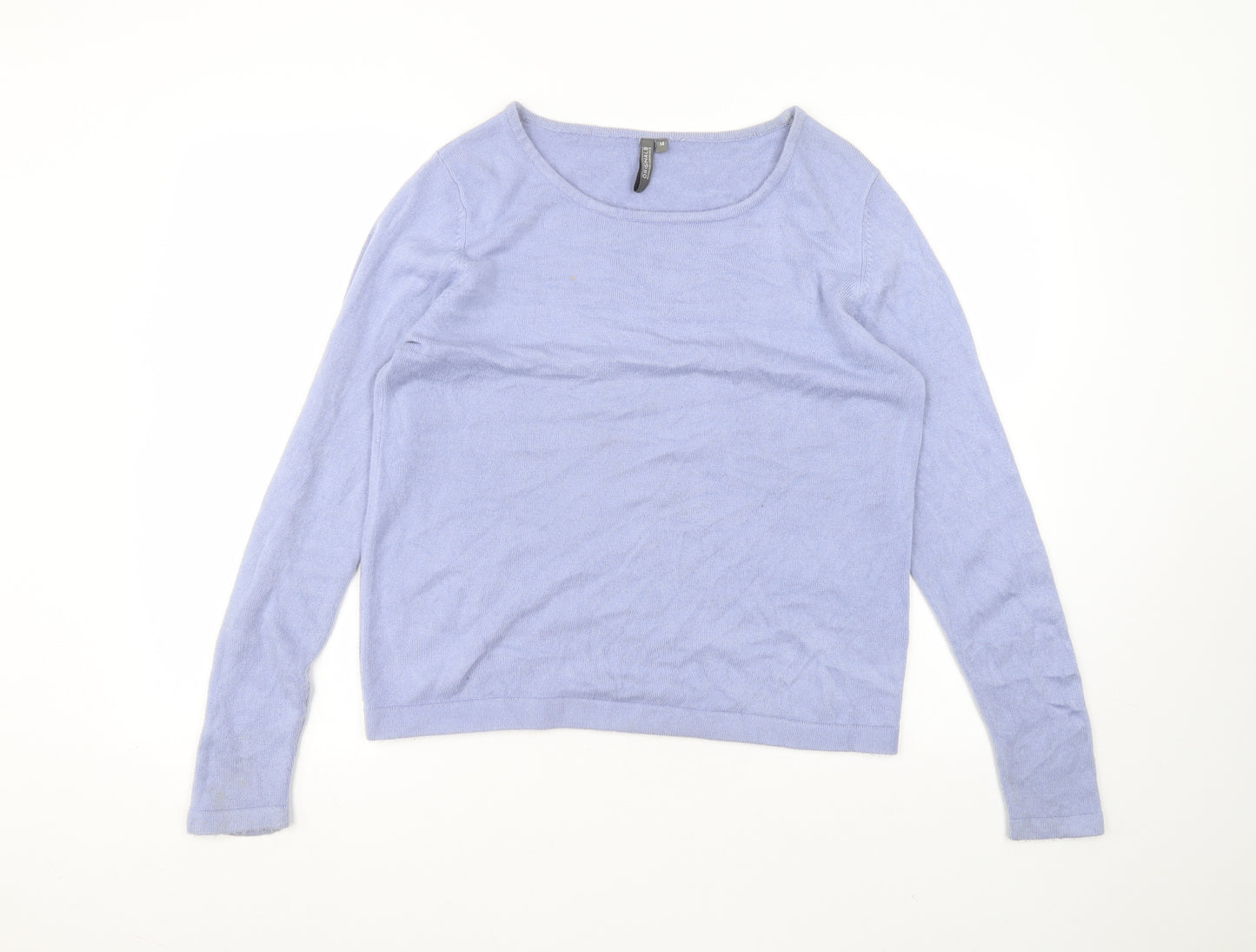 originals Womens Blue Round Neck  Acrylic Pullover Jumper Size 14