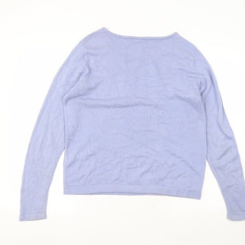 originals Womens Blue Round Neck  Acrylic Pullover Jumper Size 14