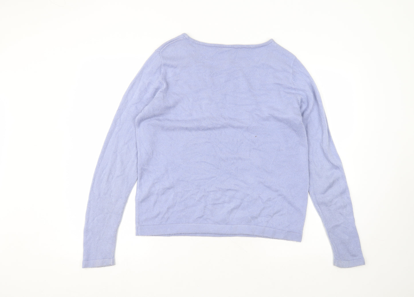 originals Womens Blue Round Neck  Acrylic Pullover Jumper Size 14
