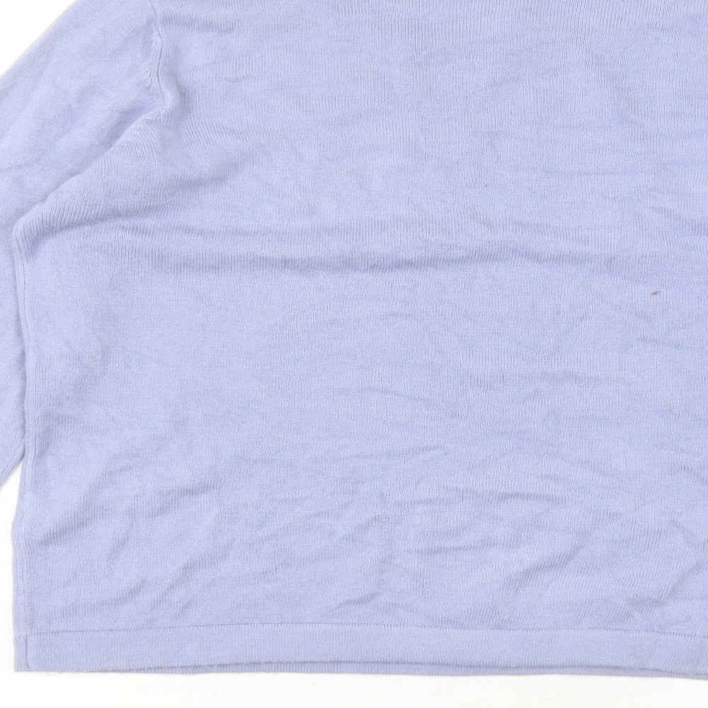originals Womens Blue Round Neck  Acrylic Pullover Jumper Size 14