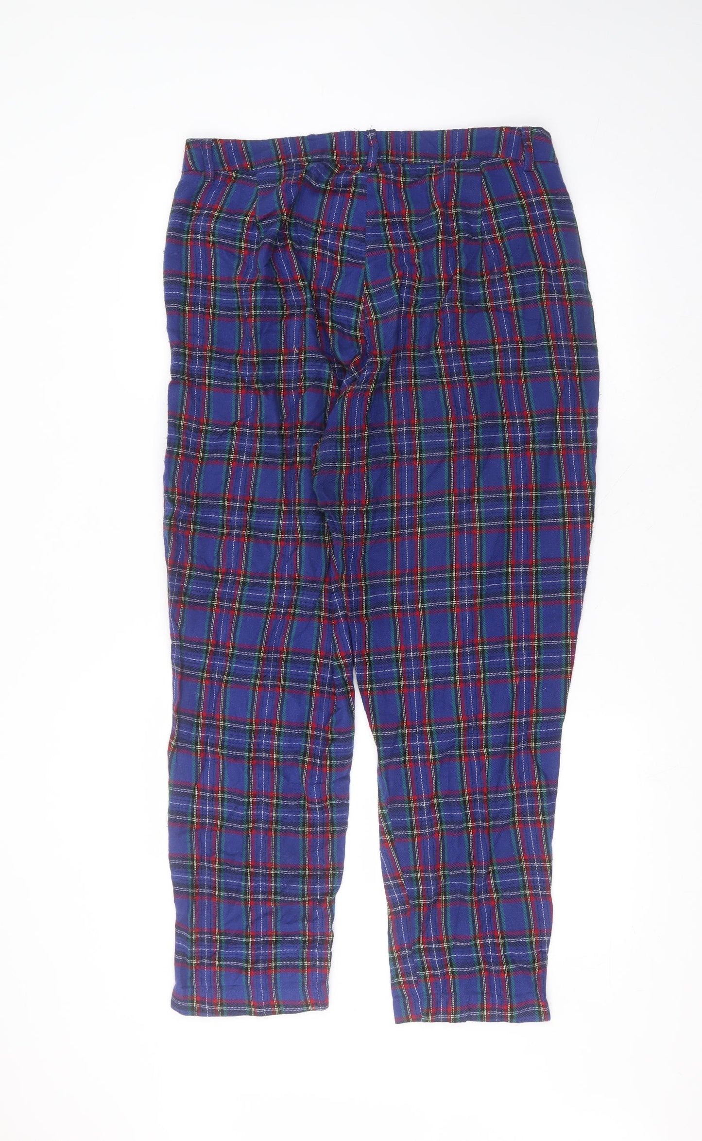 Daisy Street Womens Blue  Cotton Trousers  Size 14 L27 in Regular