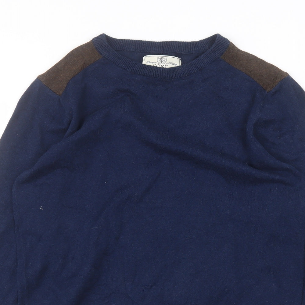 NEXT Mens Blue  Cotton  T-Shirt Size S Round Neck