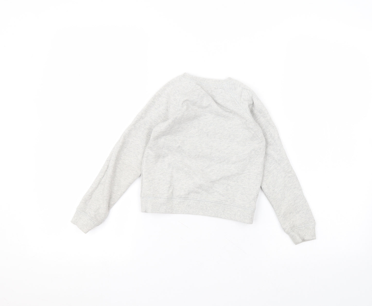 Disney Girls Grey Round Neck  Cotton Pullover Jumper Size 4-5 Years