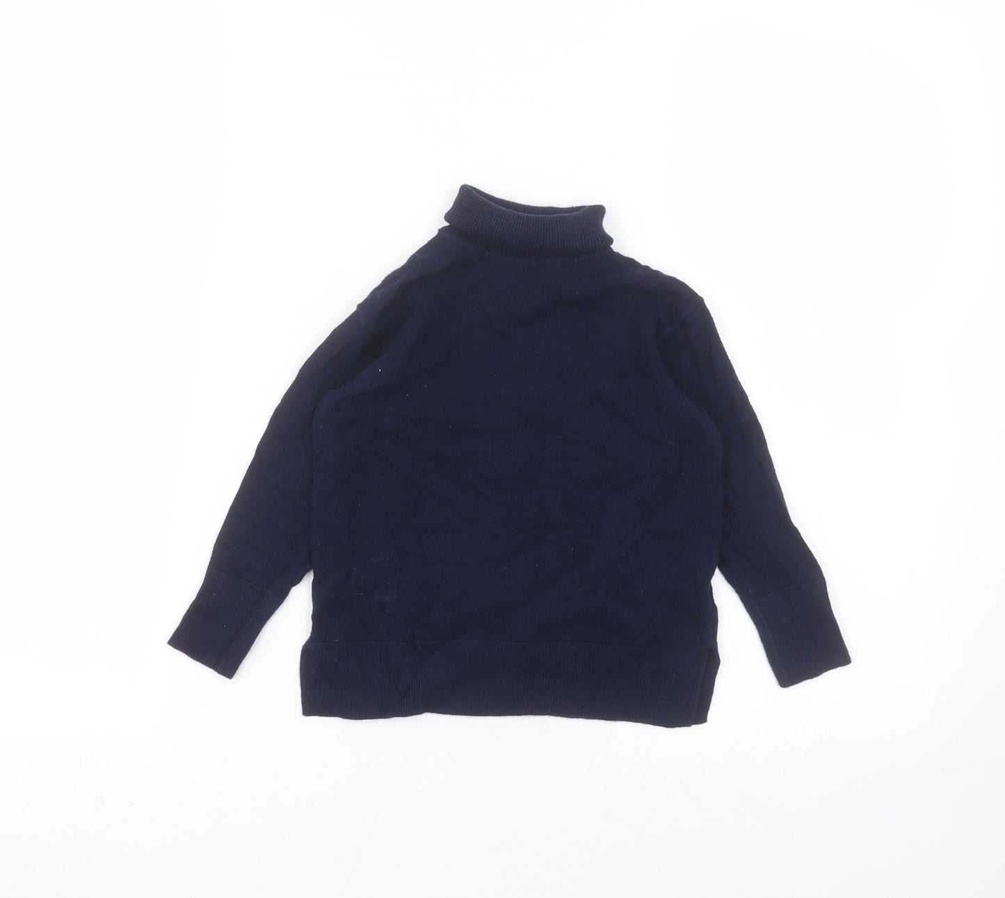 Zara Girls Black  Cotton Basic T-Shirt Size 5 Years Roll Neck