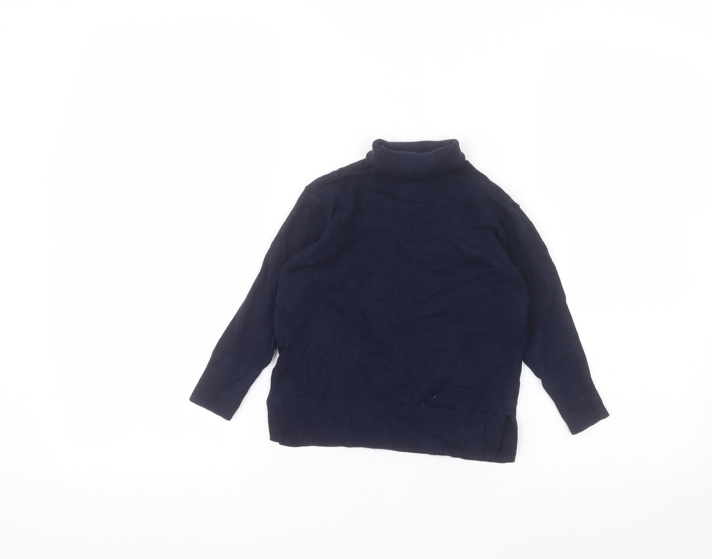 Zara Girls Black  Cotton Basic T-Shirt Size 5 Years Roll Neck