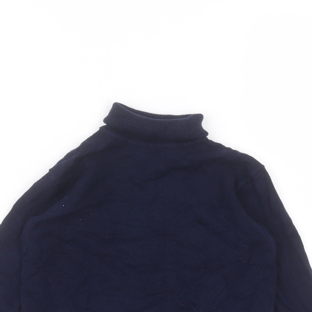 Zara Girls Black  Cotton Basic T-Shirt Size 5 Years Roll Neck