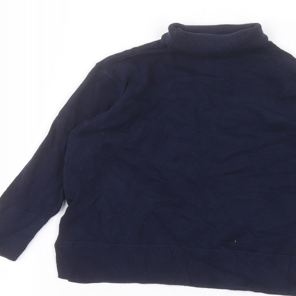 Zara Girls Black  Cotton Basic T-Shirt Size 5 Years Roll Neck