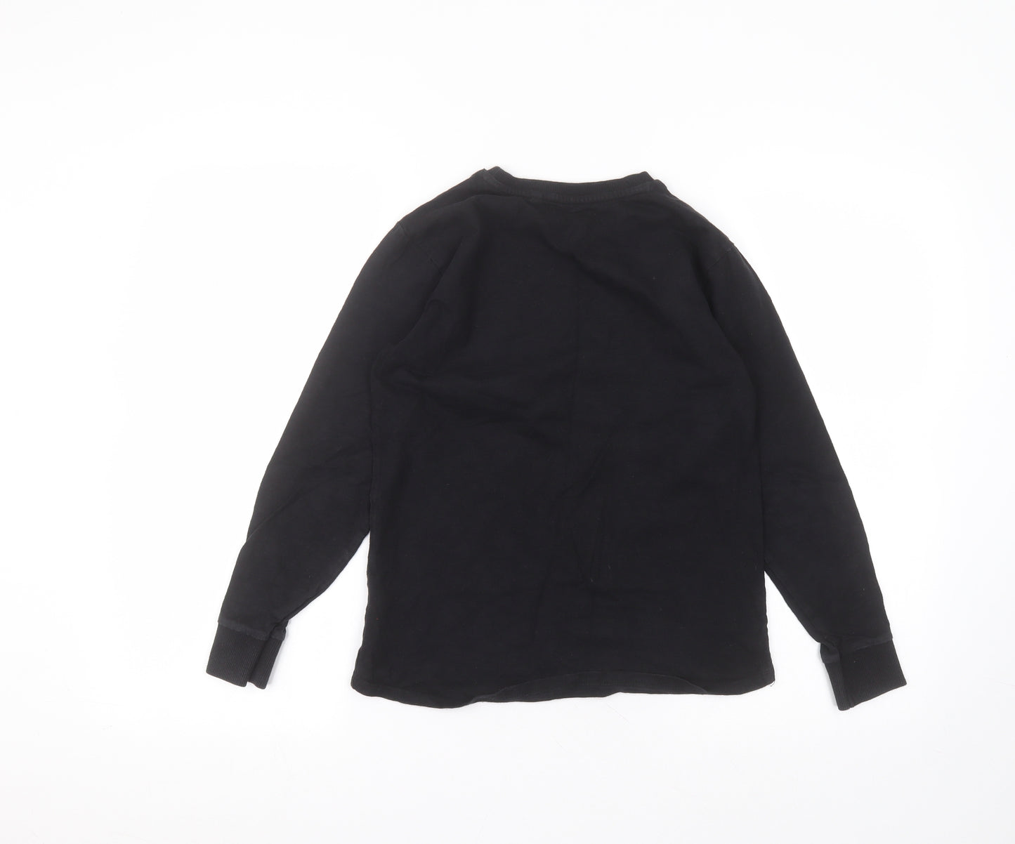 NEXT Girls Black Round Neck  Cotton Pullover Jumper Size 11 Years