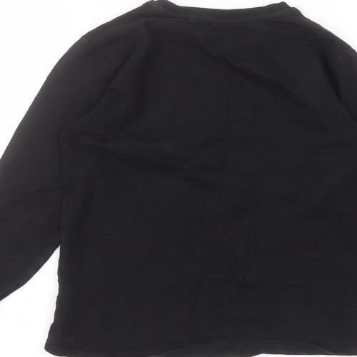 NEXT Girls Black Round Neck  Cotton Pullover Jumper Size 11 Years