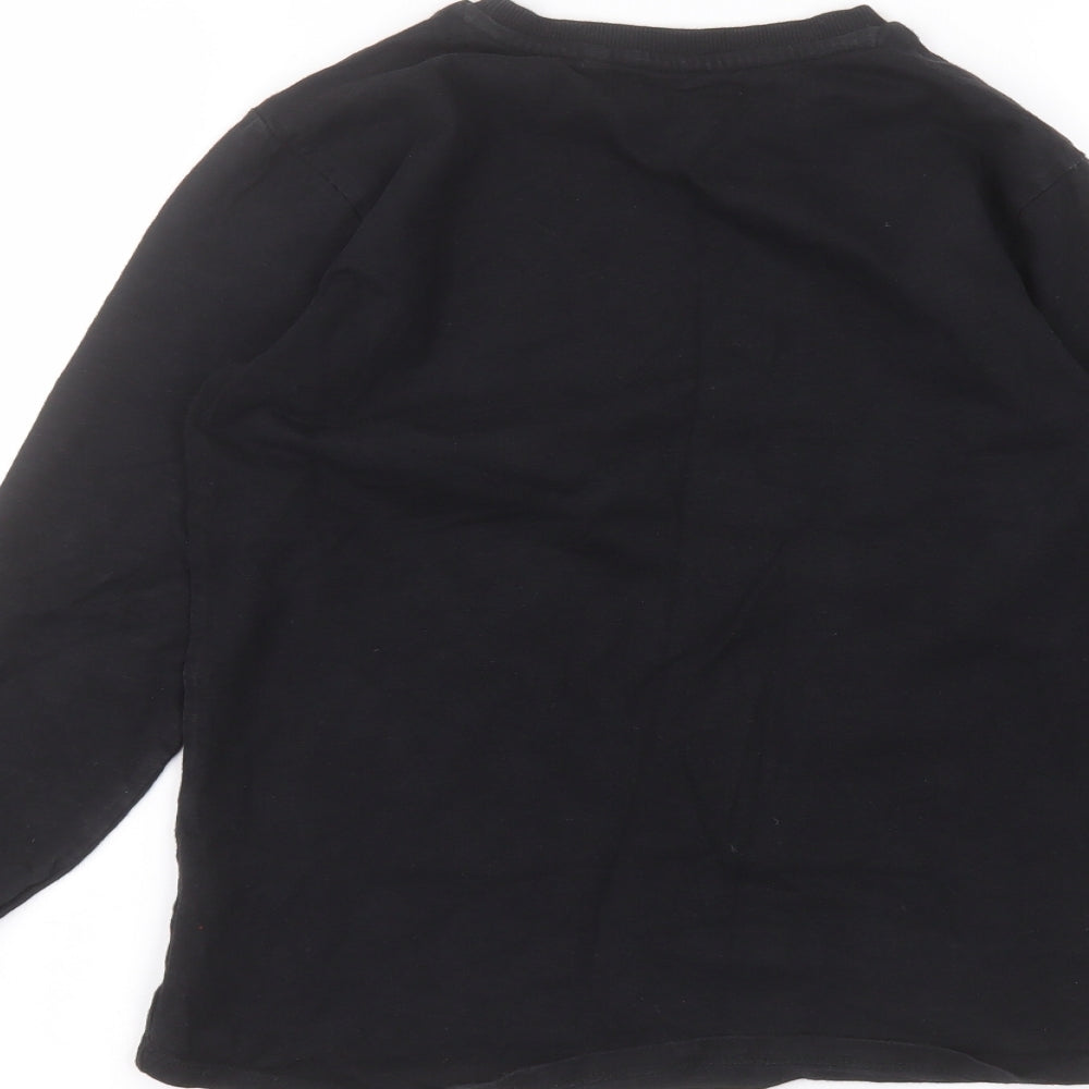 NEXT Girls Black Round Neck  Cotton Pullover Jumper Size 11 Years