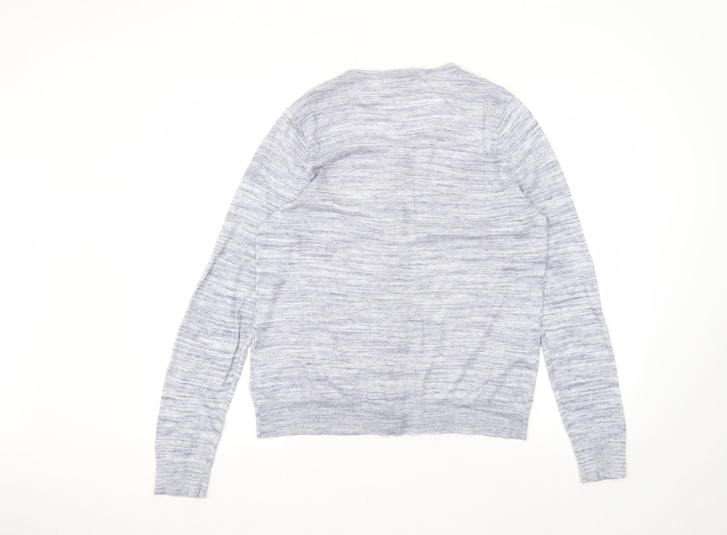 NEXT Womens Blue Round Neck  Cotton Cardigan Jumper Size 14