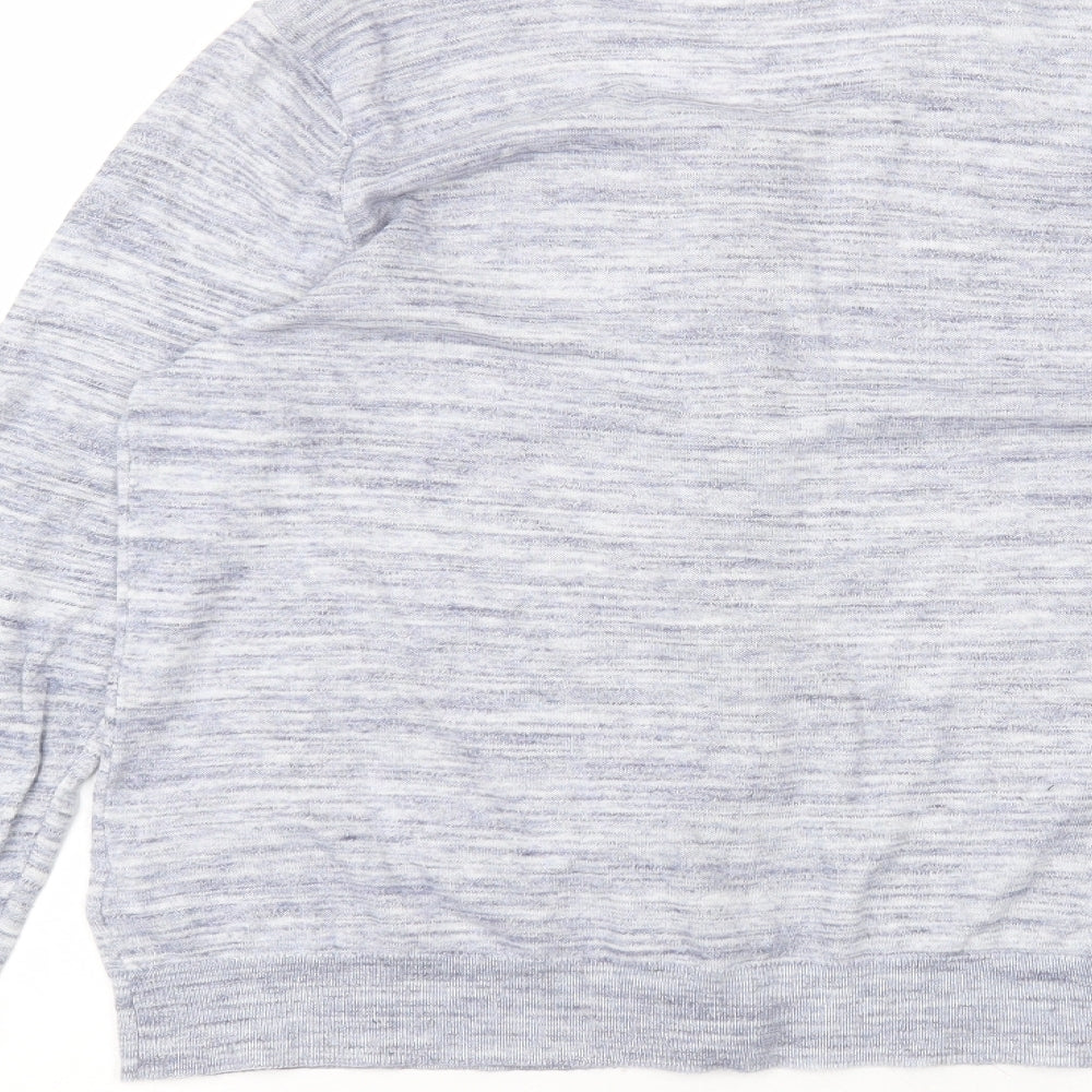 NEXT Womens Blue Round Neck  Cotton Cardigan Jumper Size 14