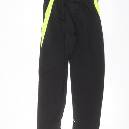 Preworn Mens Black  Polyester Sweatpants Trousers Size M L27 in Regular